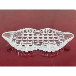 Fostoria American Round Shaker Holder Tray 6" Clear Glass 80's Dinnerware Vtg